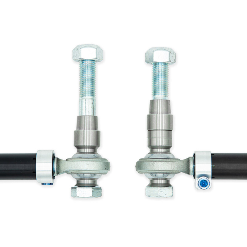 Mitsubishi Evolution Toe Arms - Rear - SPL Parts - Rear Toe Arms + Eccentric Lockouts - Black Anodized - `08-`15